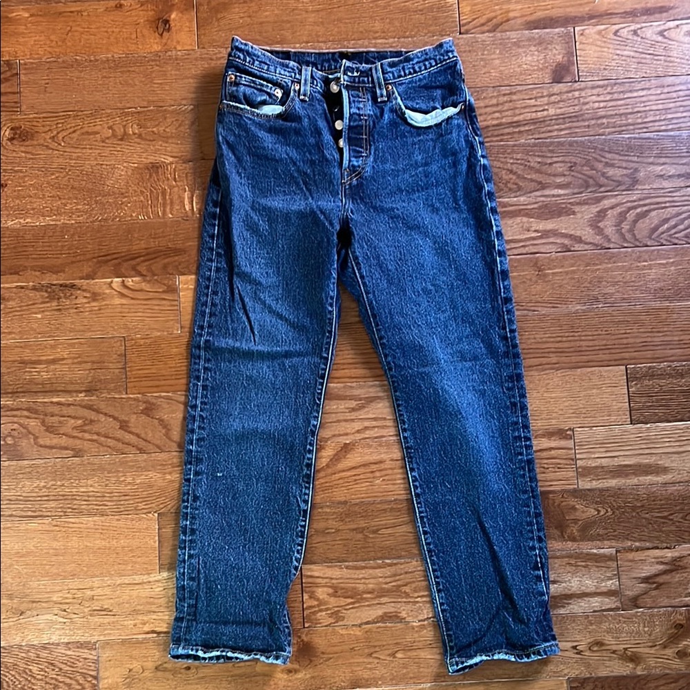 Levi's Women's Dark Blue High-Rise Denim Jeans
